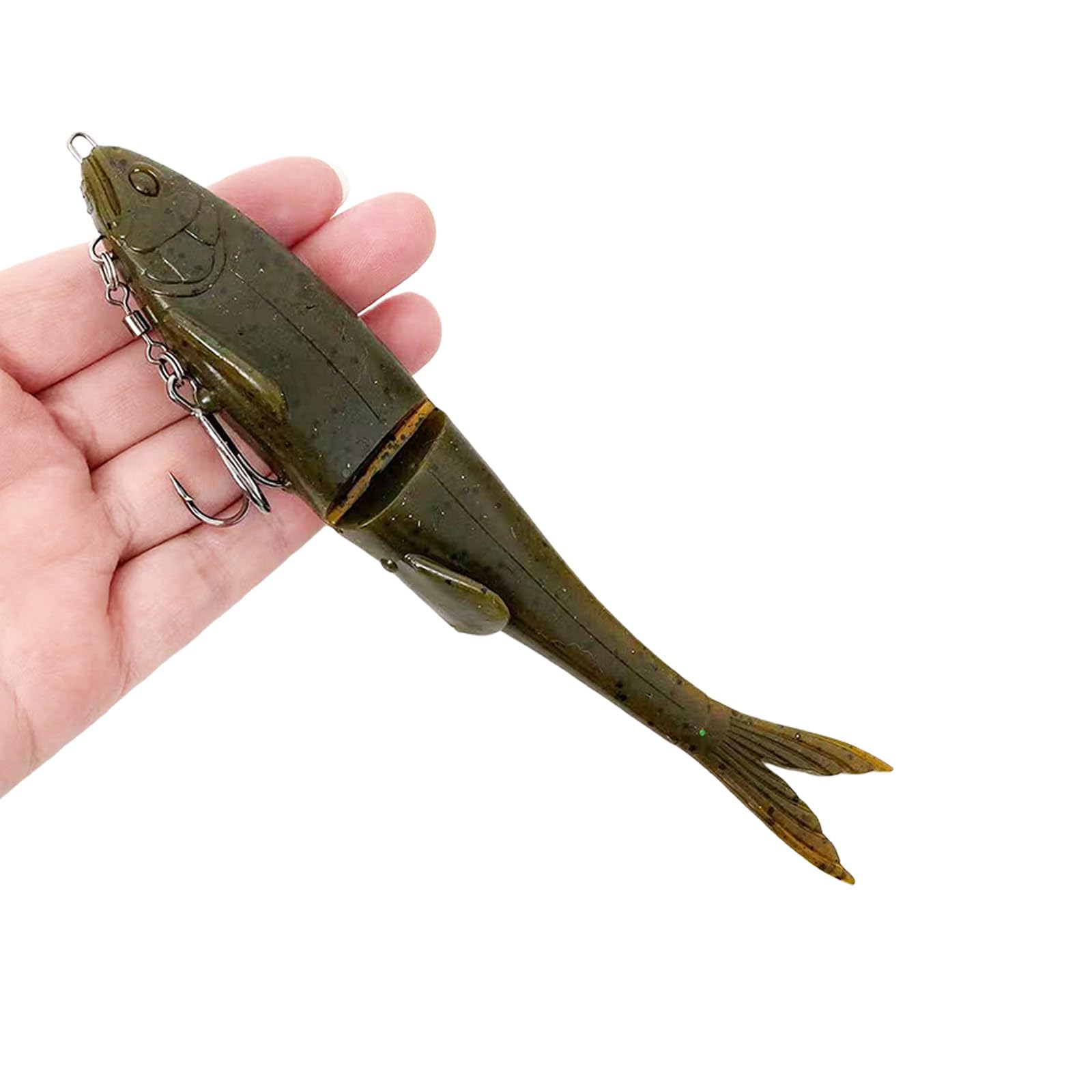 XuQiZZpp 12cm Soft Swimming V Tail Baits, Slow Sinking Lures Soft Flexible Lures Swimbaits Simulation Baits V Shape Tail