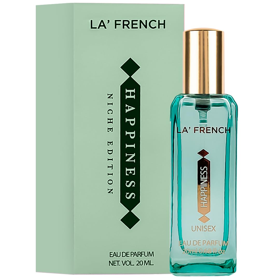 La French Happiness Perfume for Men and Women 20ml | Intense Eau de Parfum | Unisex Perfume | Premium Long Lasting Luxury Fragrance | Luxury Perfume Gift Ideal for Both Men and Women.