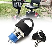 Vista 1 de Interruptor de encendido con llave, repuesto para scooter de movilidad, interruptor de encendido y apagado con 2 llaves para orgullo