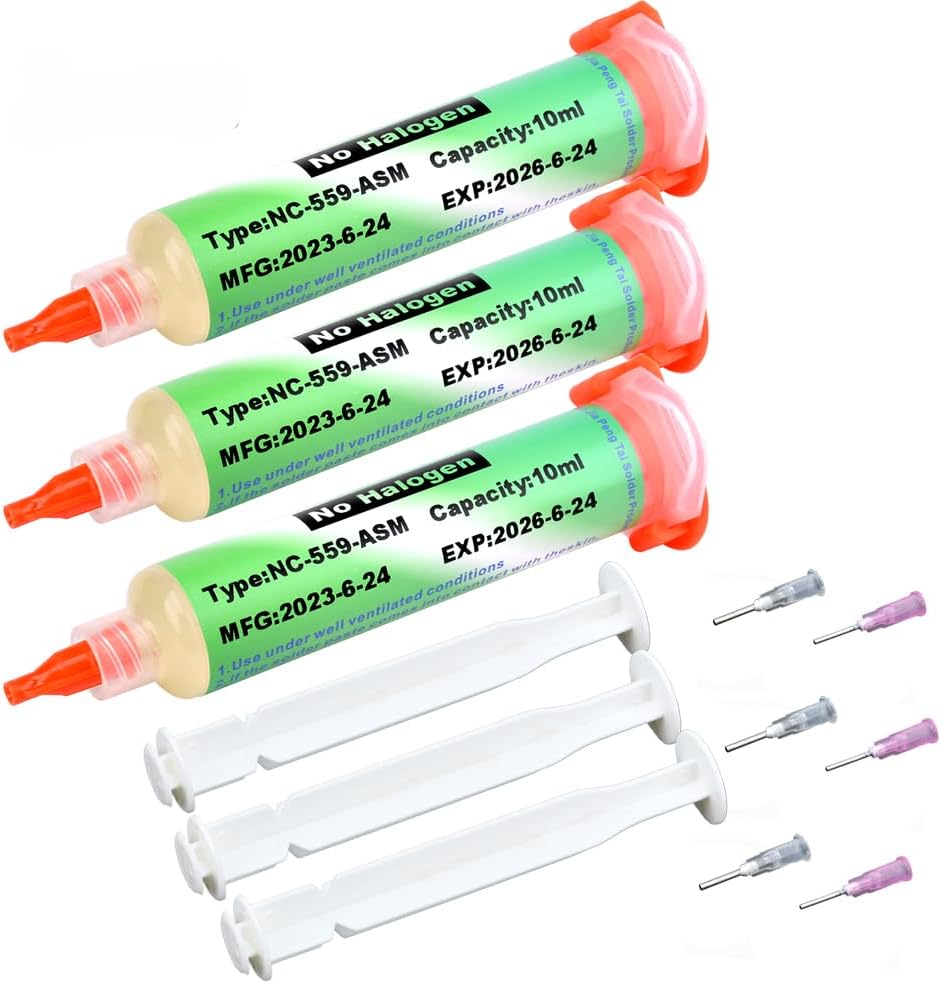 Solder Flux,559 No Clean Soldering Flux Paste,Lead Free Rosin Flux,10cc Tacky Soldering Flux,Soldering Liquid Flux for Electronics,For BGA,SMD,USB Socket Repairing