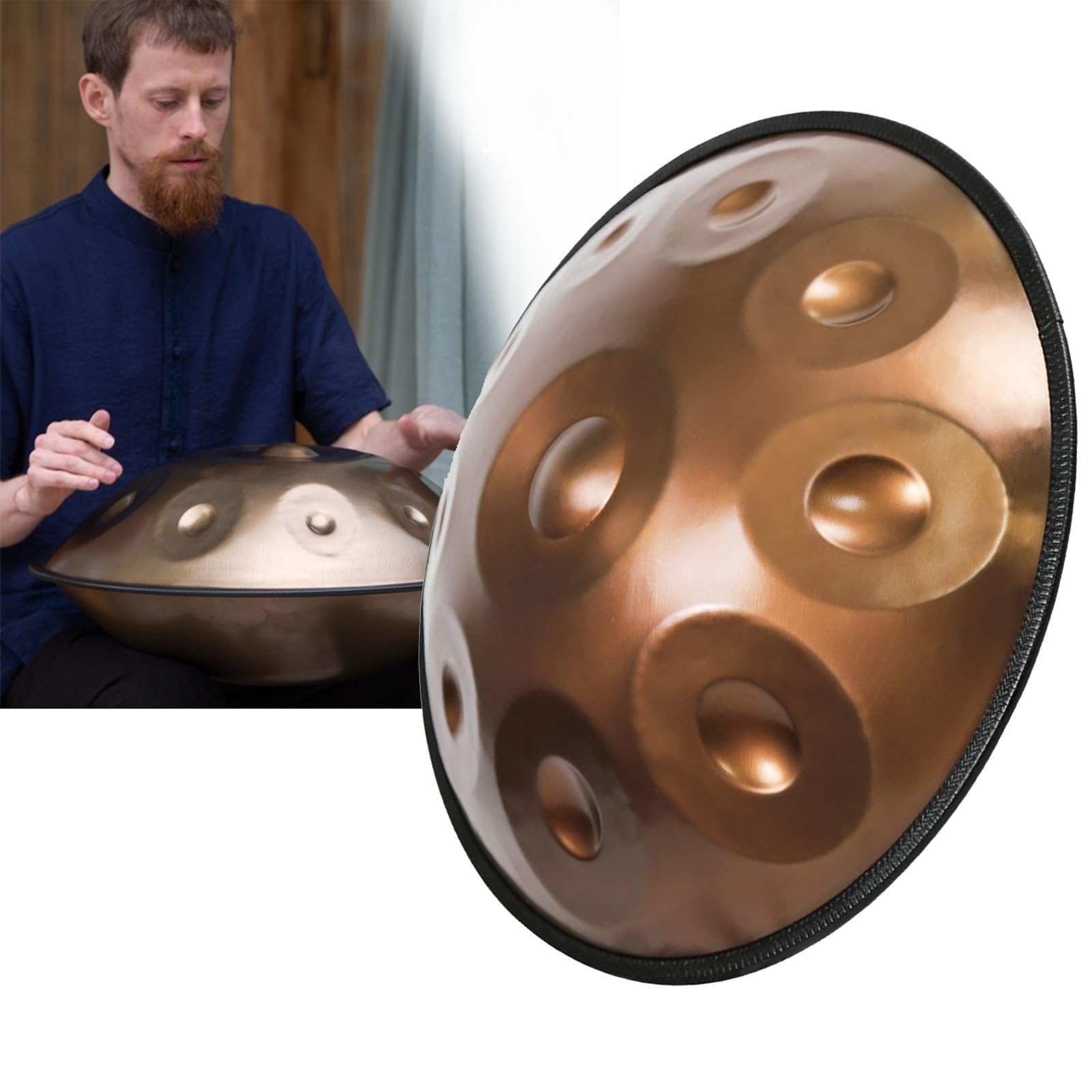 432Hz 440Hz Hand Drum Instrument - Handpan Instrument Handpan Drum For Adults 22 Inch Premium Steel Hand Drum