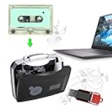 Tangxi Cassette Tape to MP3 Converter, USB Cassette to Digital Converter Player with Earphone, Compatible with Laptop/PC/USB Flash Drive