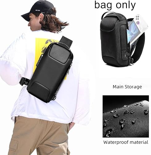 Miniatura 5 de Bolsa de almacenamiento para consola Rog Ally, 1 bolsa de transporte rígida, bolsa de almacenamiento protectora a prueba de golpes con asa portátil