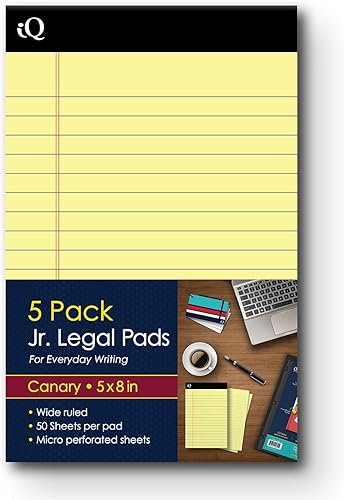 iScholar Bloc legal canario, paquete de 5 (95805)