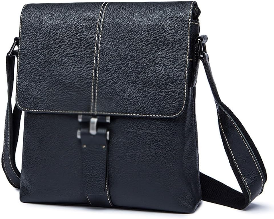 Leisure crossbody bag with leather vertical top layer cowhide shoulder bag