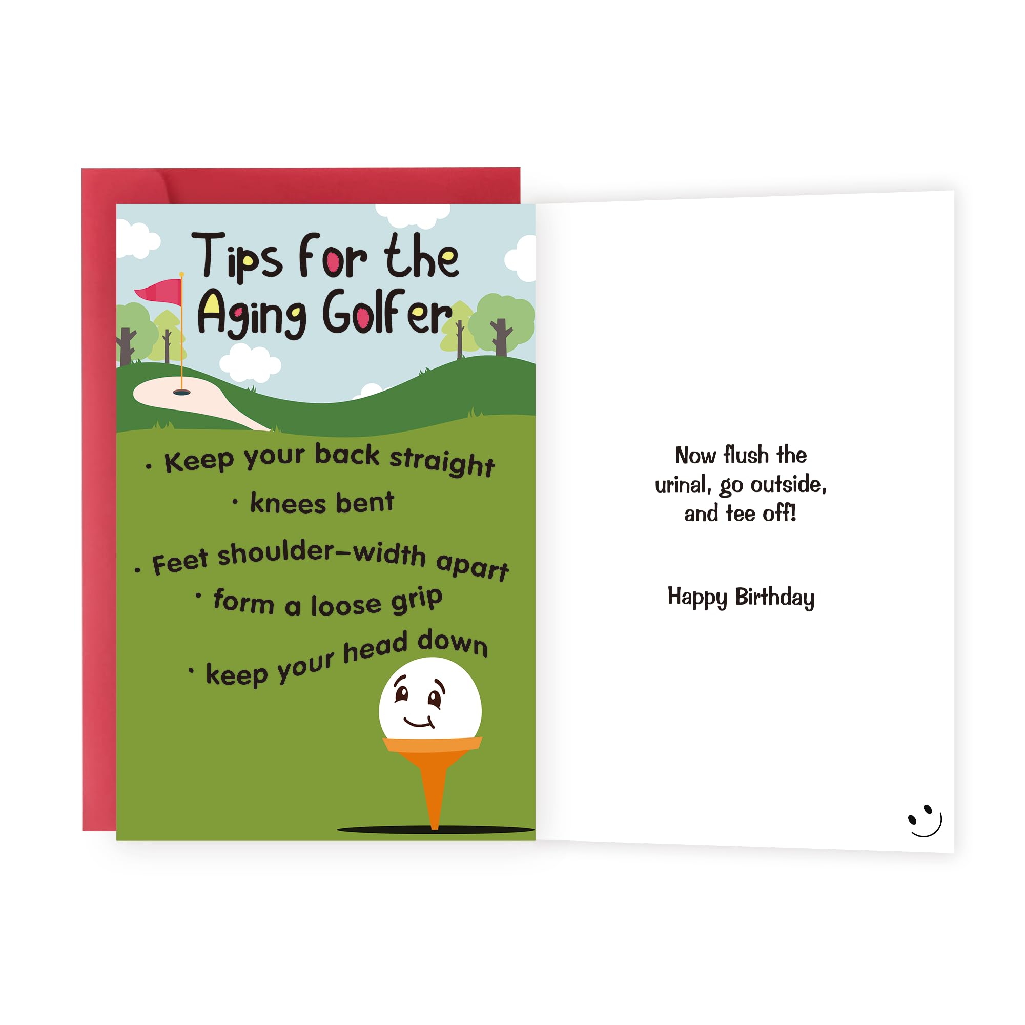 Funny Golf Birthday Cards for Men Women Hilarious Birthday Gifts for Golfer Happy Bday Card for Husband Boyfriend