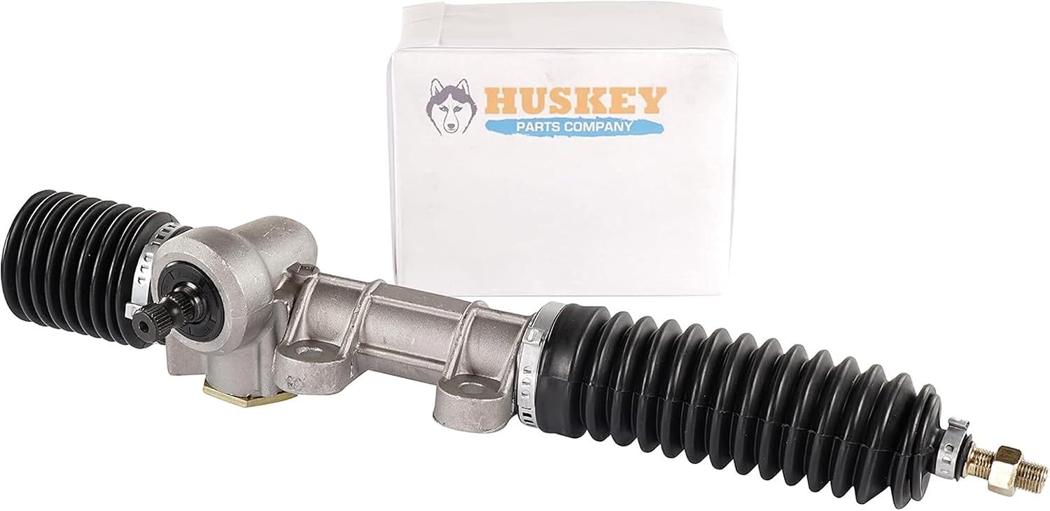 Huskey Steering Rack/Gear Box Assembly with Tie Rod Ends for Club Car DS 1984-2008, Carryall & Turf, Replaces OEM #1012425, 1018783-02, 103601501, 101878302, 101830901 & (Tie Rod Ends) 7539,7540