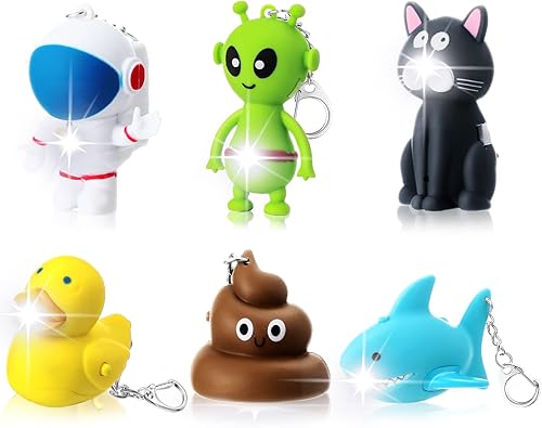 Miniatura 1 de Linterna de enfermera pediátrica, llavero de linterna de animal, caca de gato, pato, astronauta, tiburón, león, búho, rana, cebra, rinoceronte,