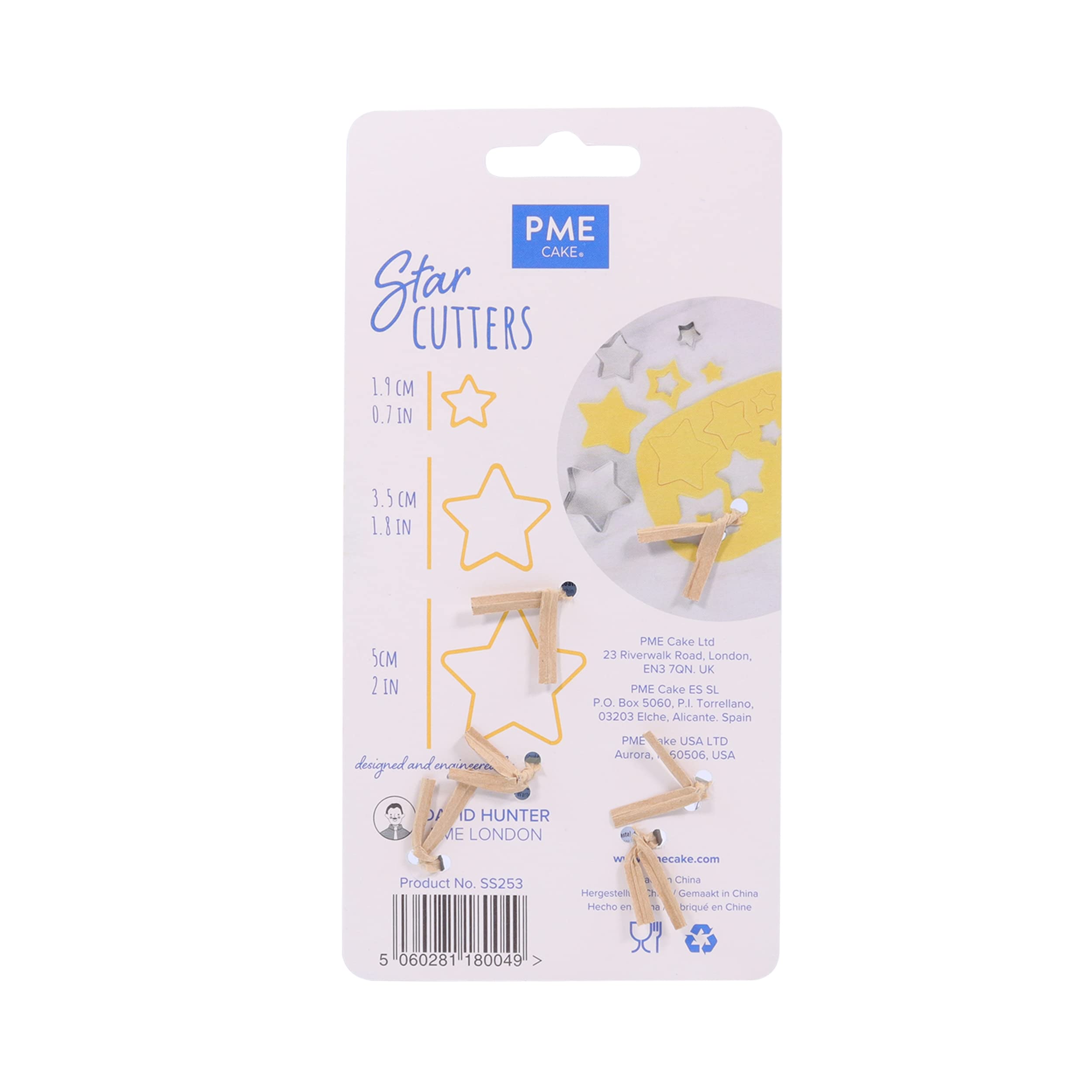 Pme - Set Di 2 Tagliapasta A Forma Di Stella In Metallo - Piccolo E Grande (4 Cm E 7 Cm) - Ideali Per Biscotti, Decorazioni Per Torte E Glassatura - 4