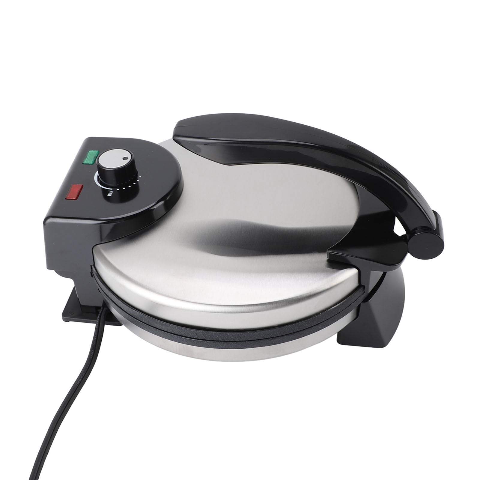Aoresac Pressa elettrica per omelette, 25,4 cm, controllo della temperatura, macchina per preparare roti antiaderente con coperchio in acciaio inox, pancake grandi, funzionamento sicuro e