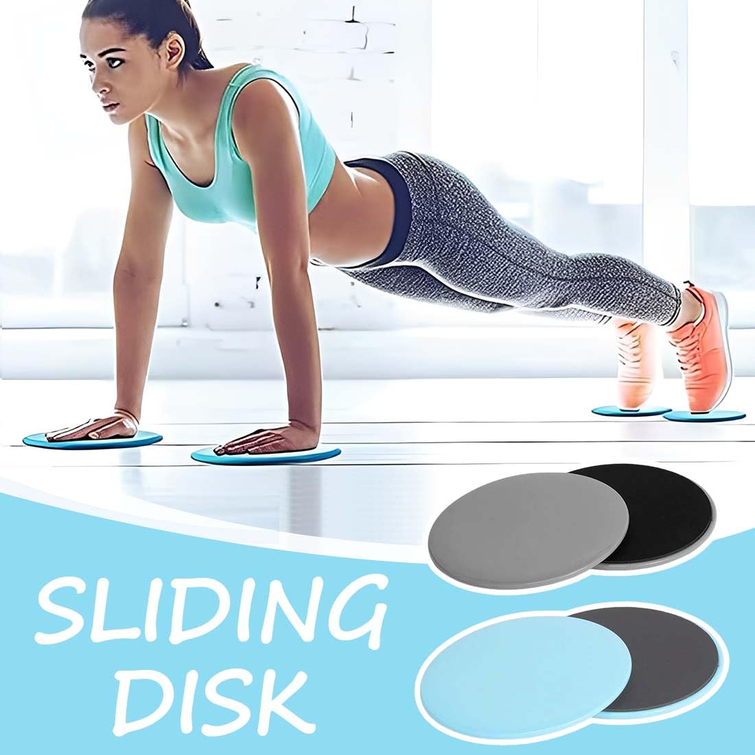 4 Stück Sliders Fitness Core Sliders Doppelseitige Gliding Discs Sliders Disc Slides Gleitscheiben Sport Handstand Blöcke Doppelseitige für Teppich Fliesen Laminat Holzboden