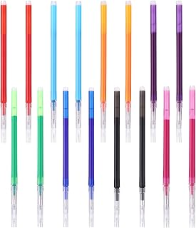 Cobee 16 PCS Erasable Pen Refills, 0.7 mm Medium Point Gel Ink Pen Refills 8 Assorted Colors Erasable Pens Refill Compatible with Retractable Rollerball Pens for School Office Home(Multicolor)