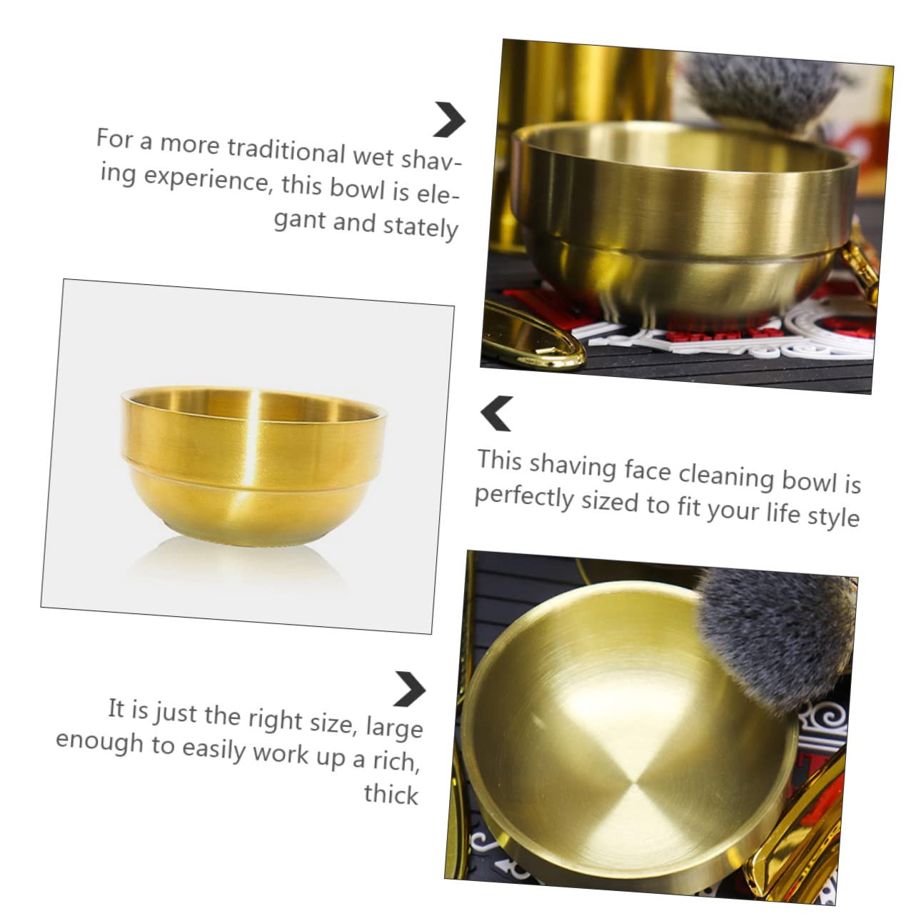 Beavorty 3stücke Rasierschale Aus Edelstahl Für Rasierseife Shaving Bowl Für Cremigen Rasierschaum Für Nassrasur Handlich Und Stabil Perfektes Für Männer An Besonderen Anlässen