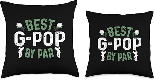 Miniatura 3 de Best Grandpa By Par Fathers Day Golf Tee Best G-pop by Par Father's Day Grandpa Humor Golfing Throw Pillow, 16x16, Multicolor