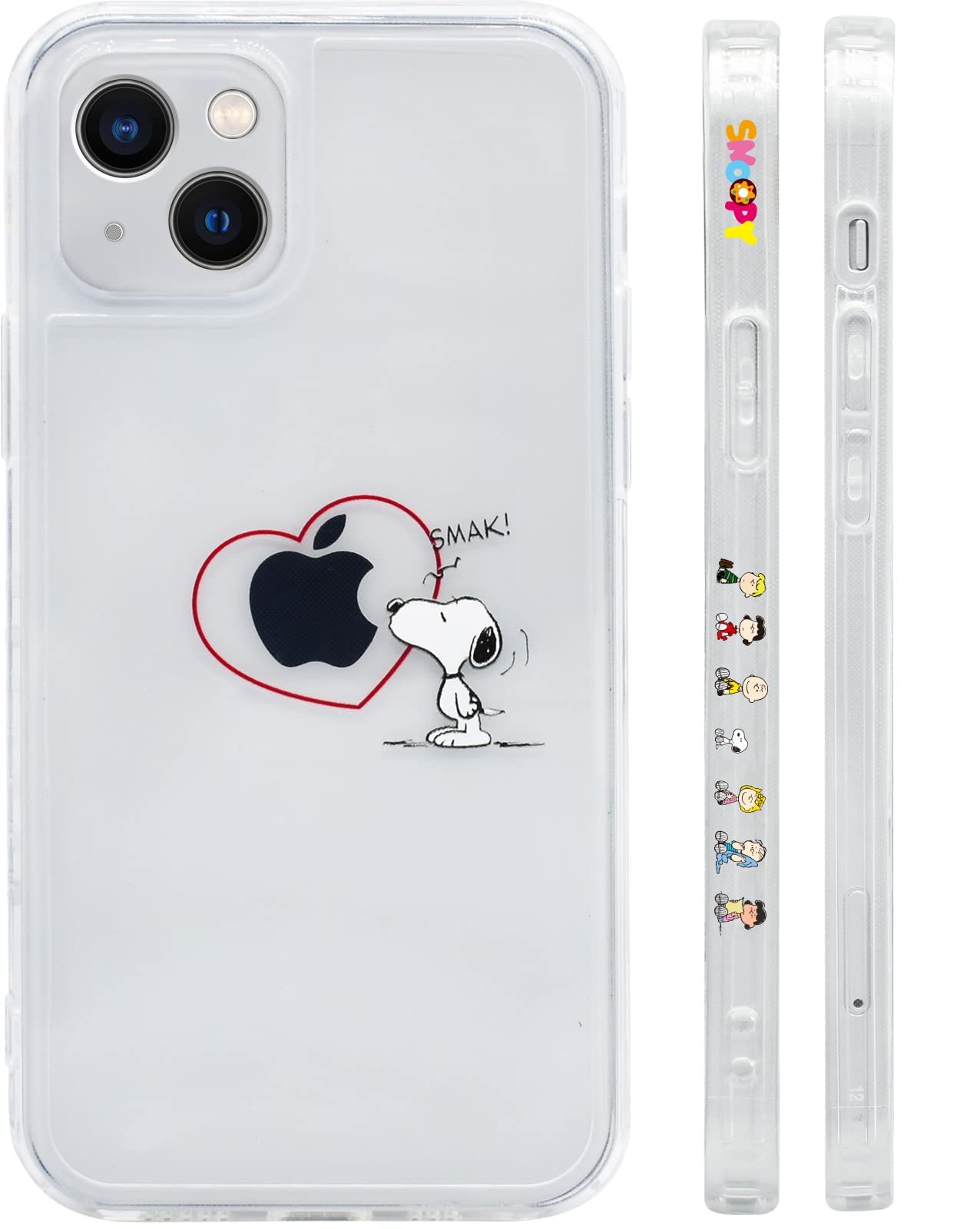iPhone14 用 ケース スヌーピー スマホケース かわいい 全機種対応 側面設計 クリア TPU バンパー すり傷防止 指紋防止 全面 耐衝撃 ワイヤレス充電対応 人気 おしゃれ アイフォン14 ケース