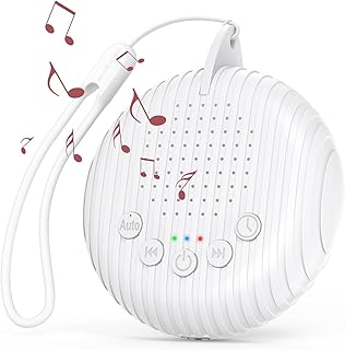 LOFICOPER Soundmaschine White Noise Machine, Tragbare Weißes Rauschen, Kinder Erwachsene Einschlafhilfe, Typ-C Wiederaufladbare Geräuschmaschine, 10 Beruhigende Klänge, Timer, Speicherfunktionen