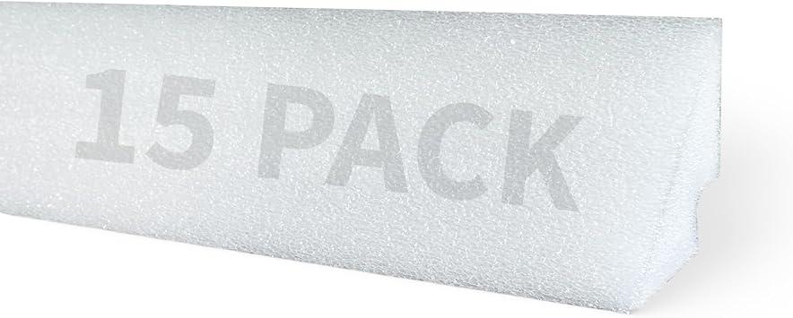 Blue Wave Peel and Stick Pool Cove for Above Ground Pools, 15-Pack Resilient HDPE Construction 61-Ft of Total Liner Coverage for up to 18-Ft Round or 12x24-Ft Oval Pools Sand Cove Alternative