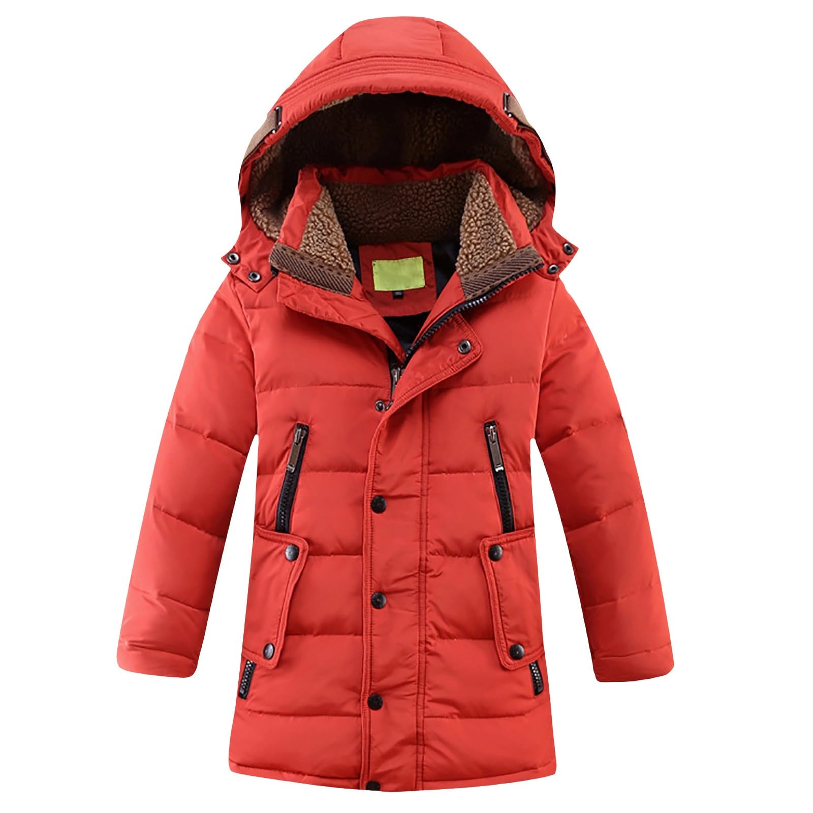 Piumino invernale per bambini per la scuola con cappuccio foderato in pile parka imbottito caldo capispalla bambini spesso scuola casual soprabito