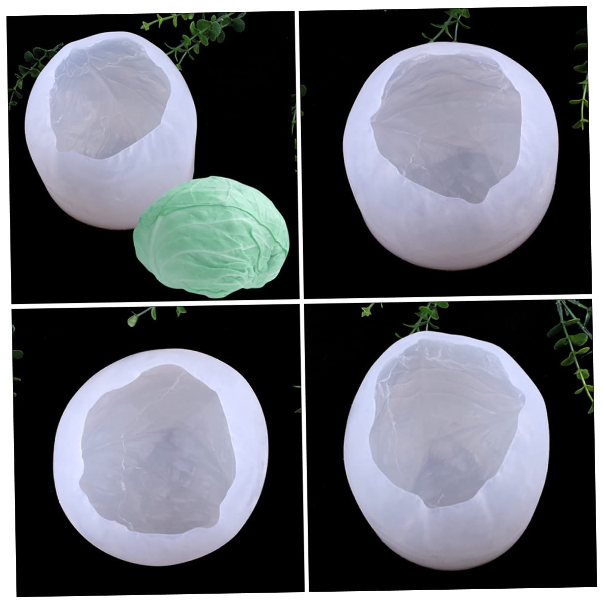 1pezzi Silicone Epoxy Mold per Creazioni Fai Te Stampo Silicone per Verdure Mold Cabbage Shaped per Realizzare Decorazioni e Dolci Artigianali