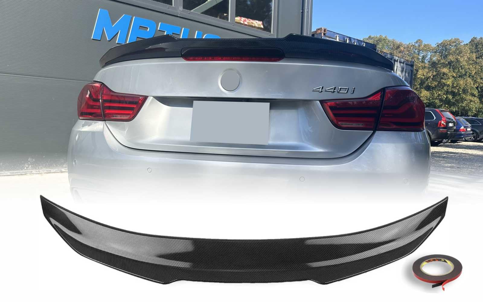 Mptuned BMW F33 PSM Stil Heckspoiler in Carbon Optik per BMW Serie 4 2014-2019 Cabrio 420i 428i 430i 435i 440i