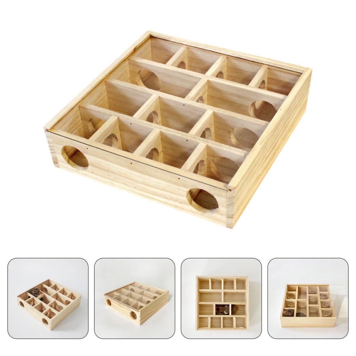 GANAZONO Mehrkammer Hamster Labyrinth als Intelligenzspielzeug für Kleintiere für Mäuse und Chinchillas zur Beschäftigung im Käfig