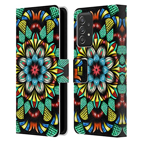Funda Mandala para Samsung Galaxy A53 5G Carcasa de Cuero Tipo Libro Head Case Designs