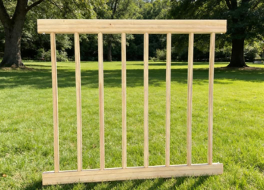Baby Playpen, Wooden Playpen for Babies and Toddlers,Large Adjustable Wooden Baby Playard with Locking Gate, Easy to Assemble, Portable Play Pen (31.46x24.92Inch)