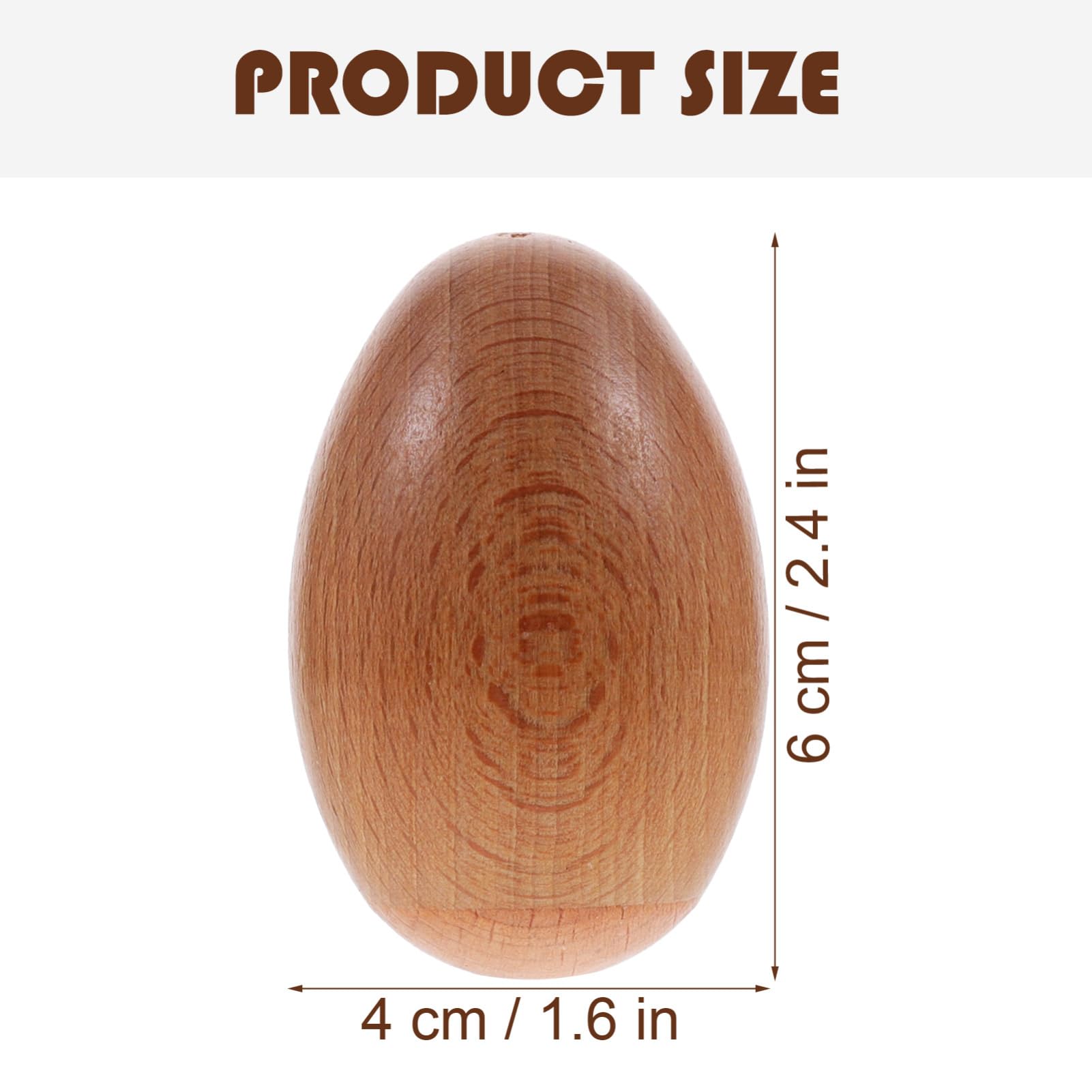 Toddmomy 6pcs Egg Natural Music Instruments for Percussion to Enhance Coordination and Sound Perception for Musical Parties and DIY Fun