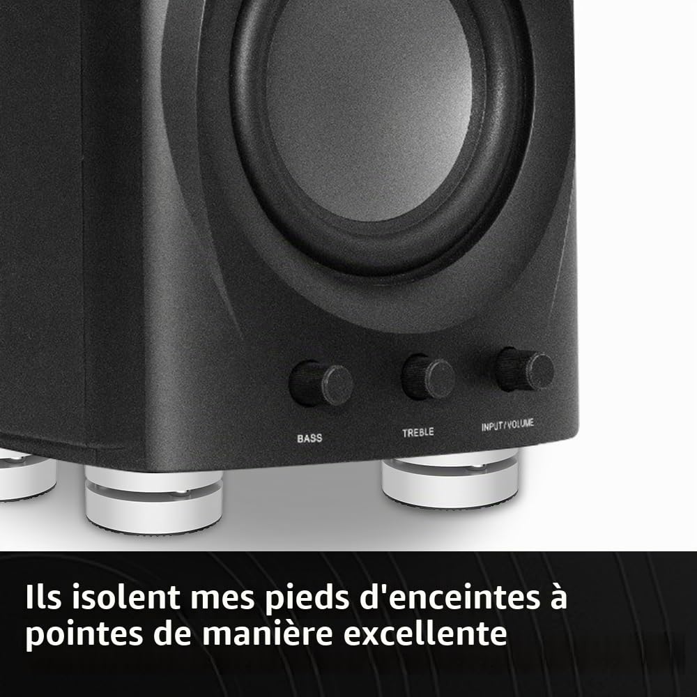Tertullus 4pied Haut-parleur HiFi Shock Amortisseur Subwoofer Pieds