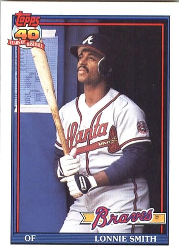 1991 O-Pee-Chee #306 Lonnie Smith Atlanta Braves Baseball Card