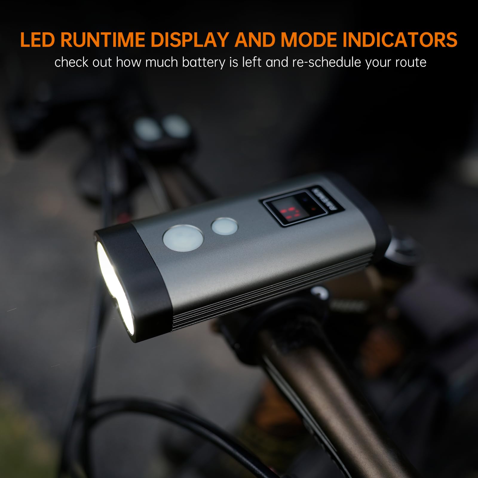 RAVEMEN PR2000 Fanalini Anteriori,2000 Lumen Luce Anteriore per Bicicletta per Ciclismo Notturno su Strada e Montagna Faro con Telecomando Senza Fili, Fascio Luminoso antiriflesso,Impermeabile IPX8
