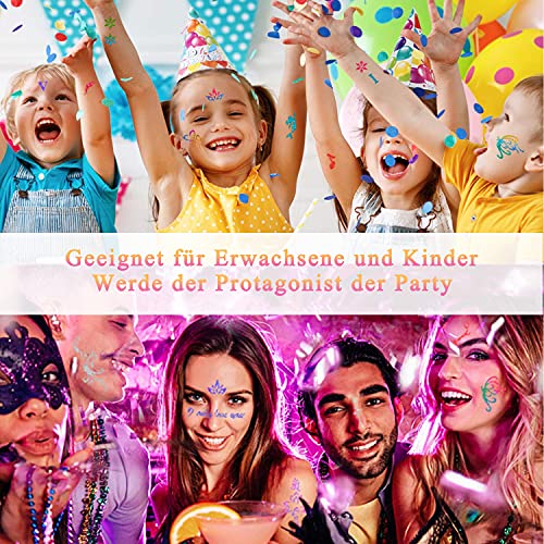 Glittertattooset, tijdelijke glittertattooset, 36 kleuren, grote en 160 sjablonen voor kinderen, tieners en volwassenen - Image 8