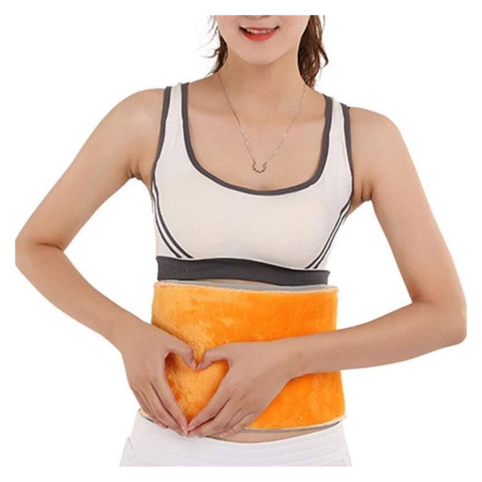 Faja Lumbar Calentador Térmico De Cintura For Mujer, Cinturón De Soporte For Cintura, Cinturón Protector De Abdomen Cálido Y Cómodo Cinturón Apoyo Lumbar(Gold-Full Velvet,XL)