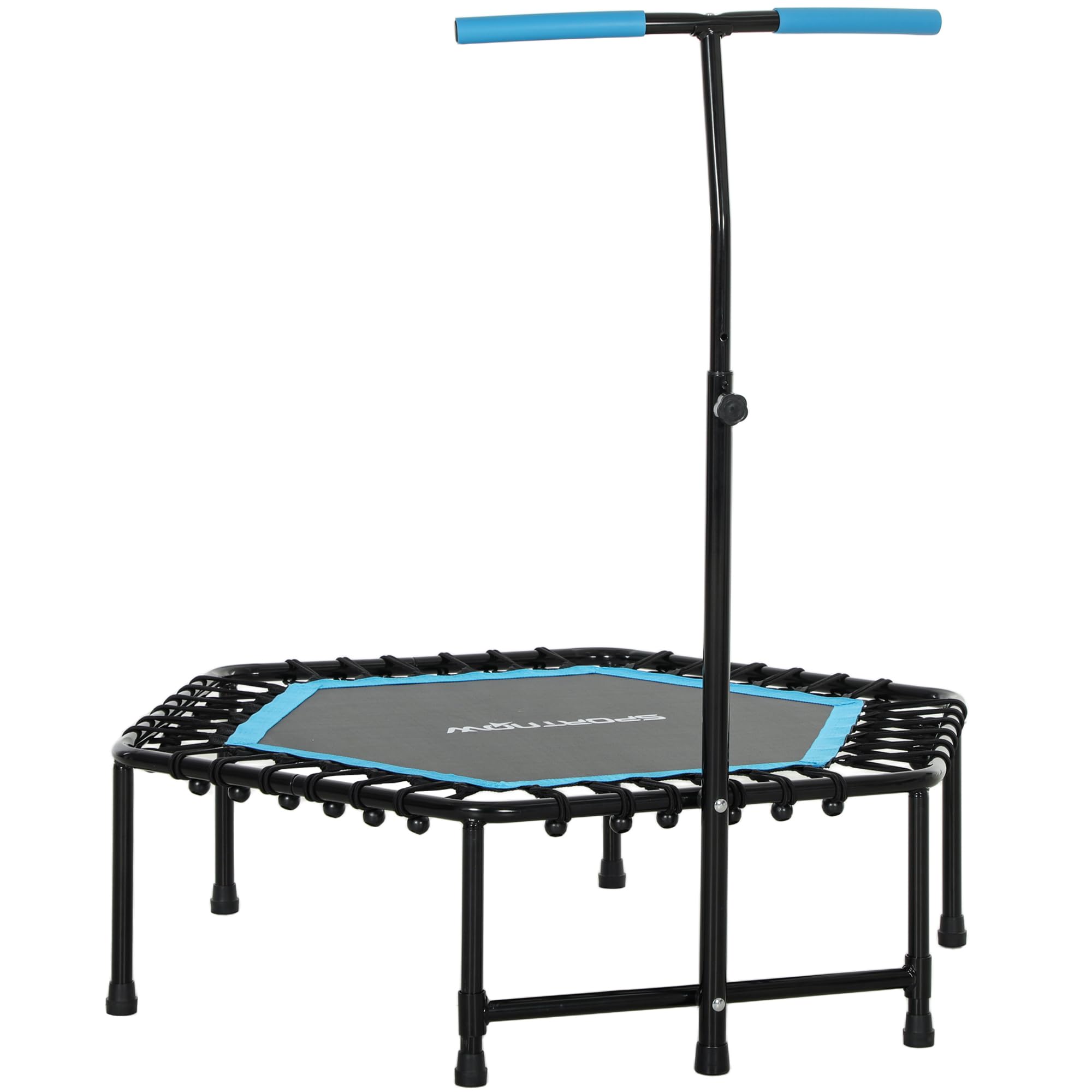 Trampolino Fitness ONETWOFIT 48/51'' Con Manubrio Regolabile - Silenzioso, Portata 150kg | Per Allenamento Cardio - Foto 4