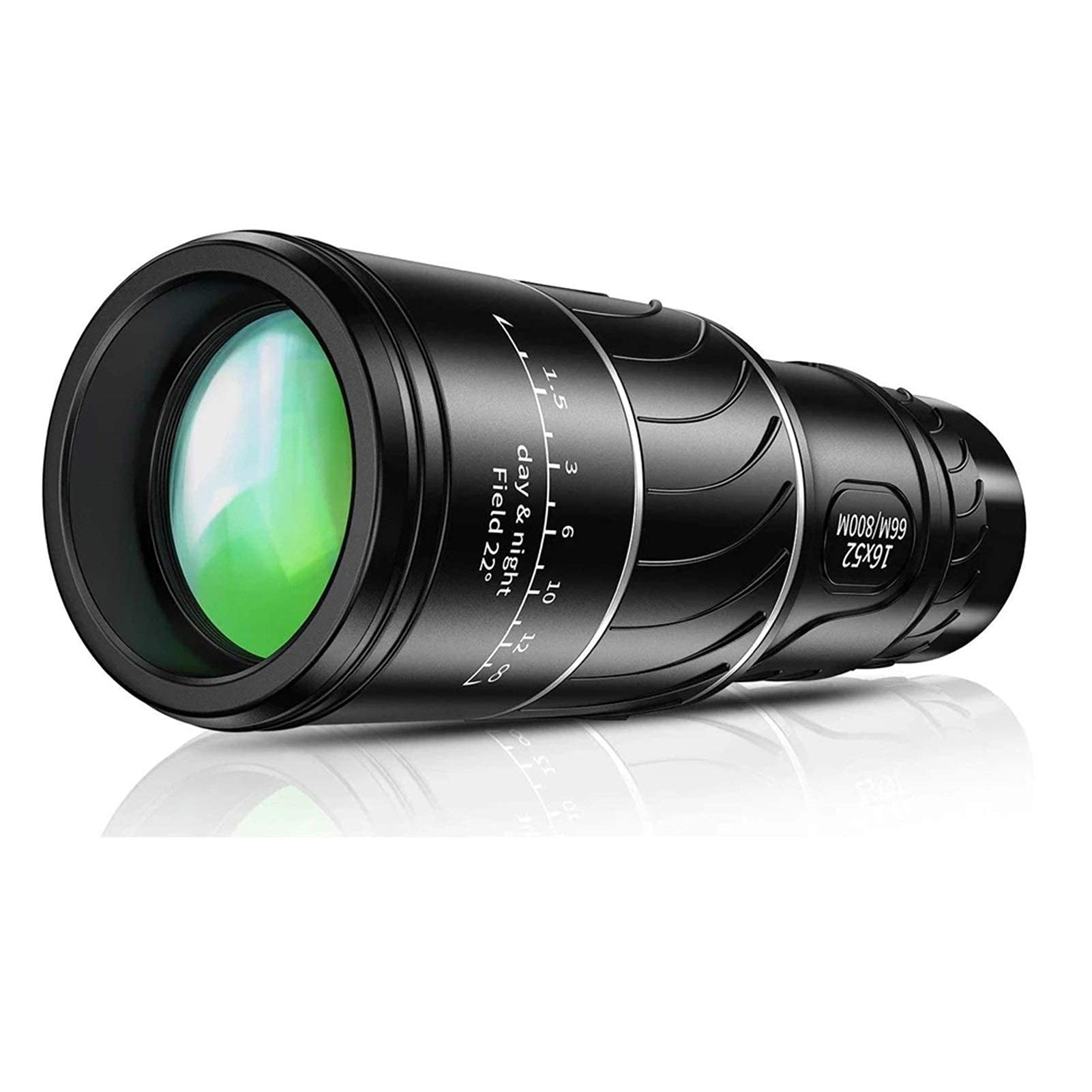 Telescopio monocular 16X52 compacto e impermeable con doble enfoque para senderismo 8