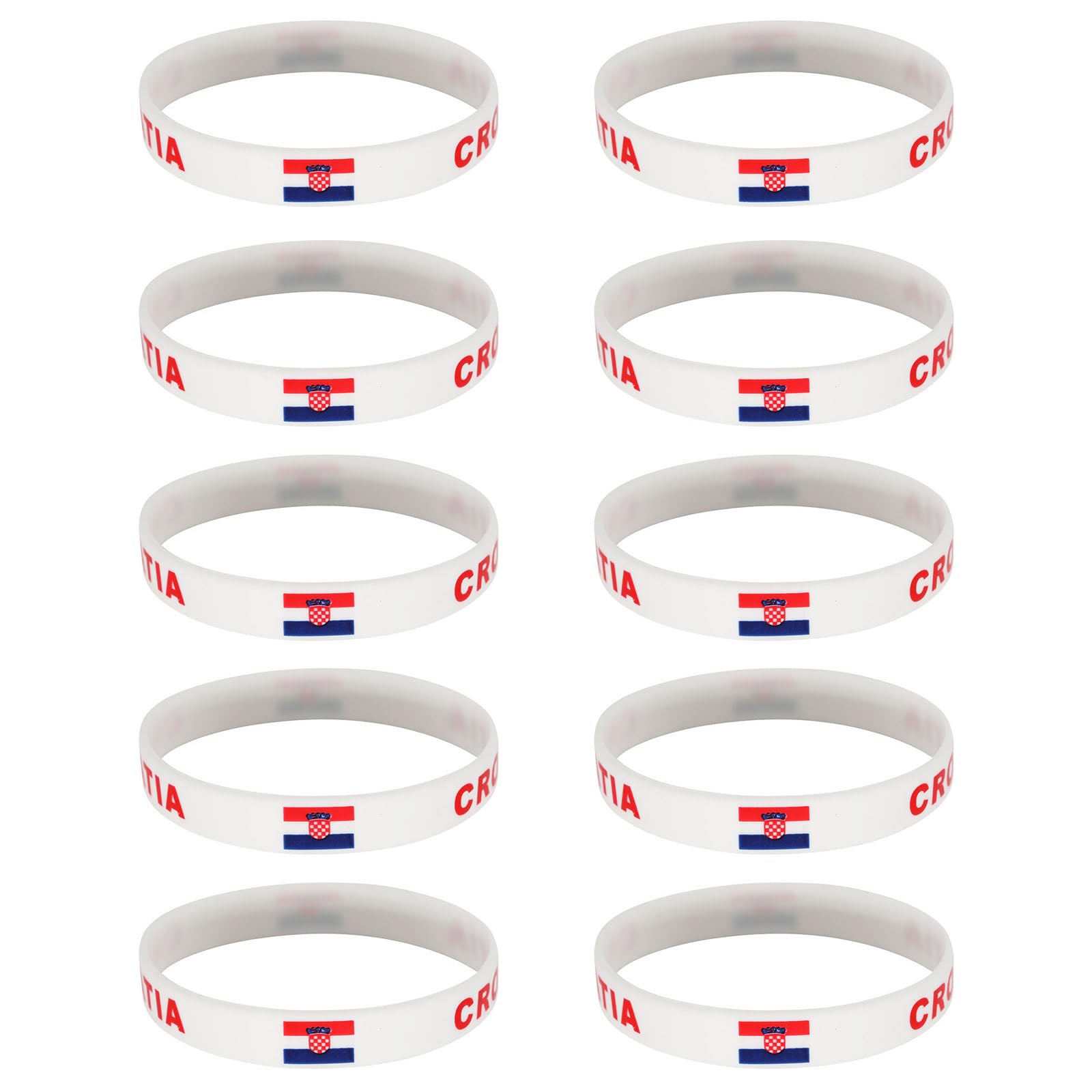 kmgfsd 10 Piece 2026 Year Soccer Event Wristbands Wrist Chain with 2026 Competing Countries Flags for Fan Collaboration Silicone Wristbands