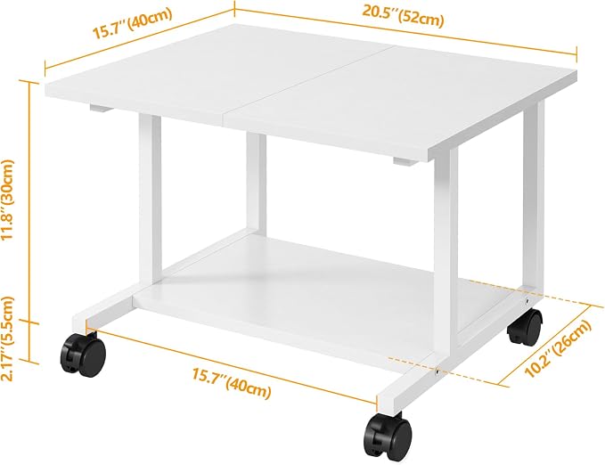 Soporte para impresora bajo escritorio, 20.5 x 15.7 pulgadas miniatura 2