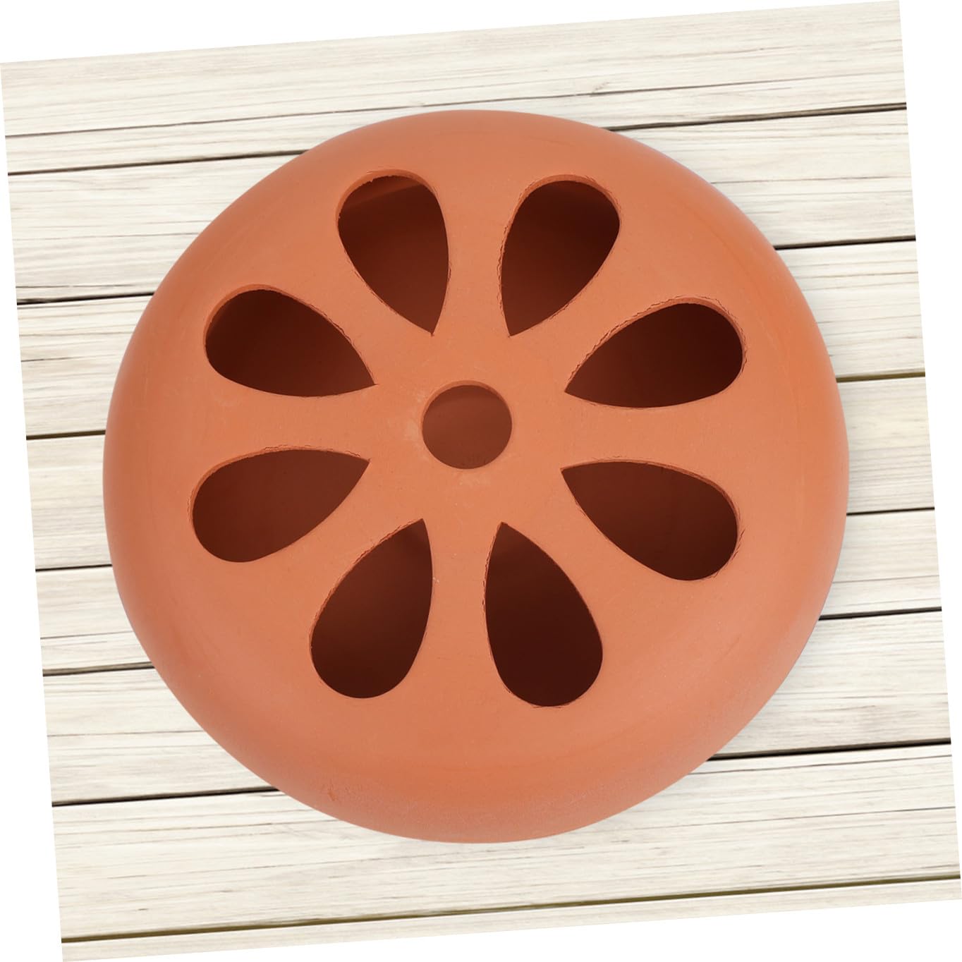 Bruciatore a Spirale in Terracotta, 2 Pezzi, Coperchio Traforato