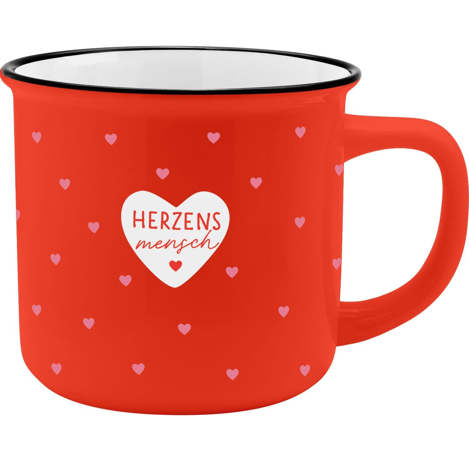 GRUSS & CO XL Mug Motif Heart Man | Favourite Mug Made of Porcelain, Mug with Saying, 55 cl, with Gift Wrap, Gift for Valentine's Day, 74181