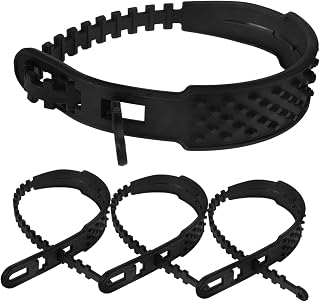 Ciieeo 4 Piezas cadenas de nieve cadena gruesa para neumáticos de nieve cadena de nieve de neumáticos anti-esquides cadena de neumáticos cadenas de neumáticos nylon Negro