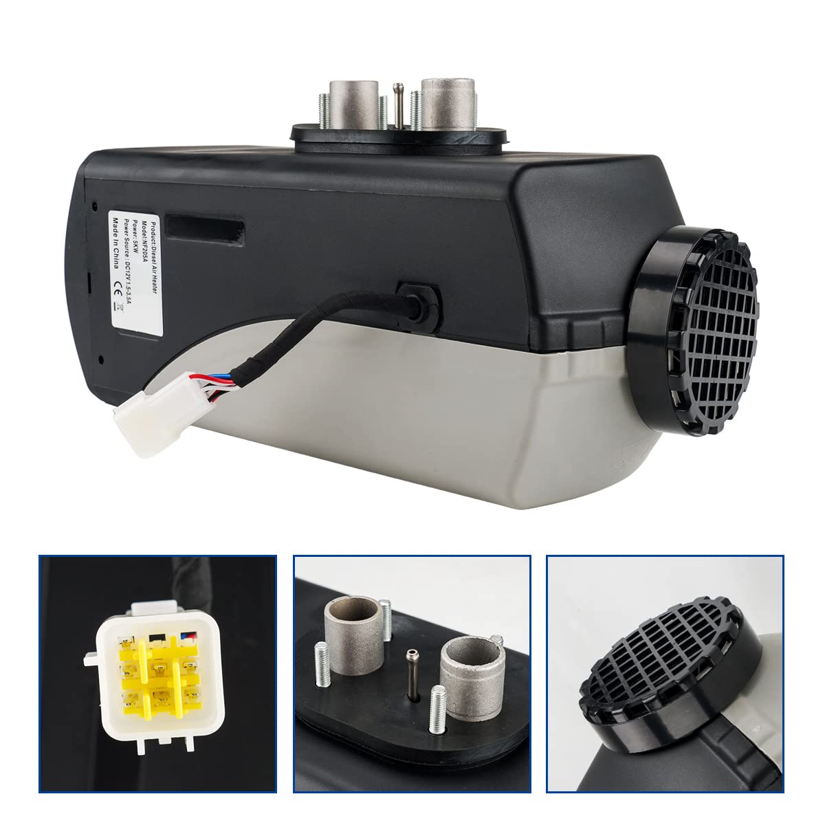 12V 8KW Air Diesel Heater przenośny zestaw ogrzewania postojowego z przełącznikiem LCD i pilotem, ciche ogrzewanie Diesel dla samochodów ciężarowych łodzi autobusów przyczep kempingowych kamperów ja