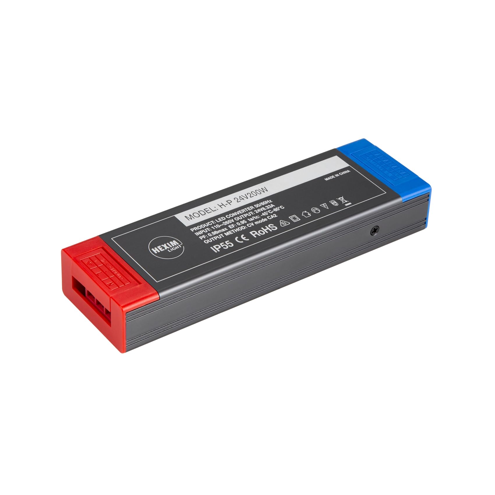 LIGHT Netzteil IP55 Trafo 24V/DC Transformator 100-400W, 4.16A-16.6A - kein LED-Flimmern, kein Transformator-Rauschen - Driver Converter für LED Strip Band (H-P 24V200W / 1STK)