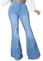 Algopix Similar Product 1 - SeNight Bell Bottom Jeans for Women