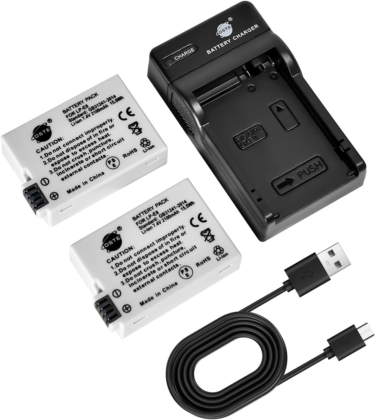 Batteria Per Canon EOS 600D – 7,4V 1100mAh, Ioni Di Litio, Ricambio Compatibile - 3