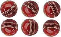 AnNafi A Grade Handstitched Red Rubber Soft Cricket Balls for Practice - Senior Official Size