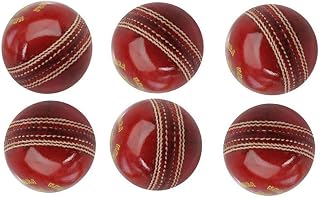 AnNafi A Grade Handstitched Red Rubber Soft Cricket Balls for Practice - Senior Official Size