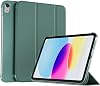 Case for iPad 11th10th Generation 11 Inch10.9 Inch 20252022 without Pencil Holder, Slim Folio Protective Cover with Frosted Clear Back for iPad 11th10.9th Gen, Auto WakeSleep,Dark Green