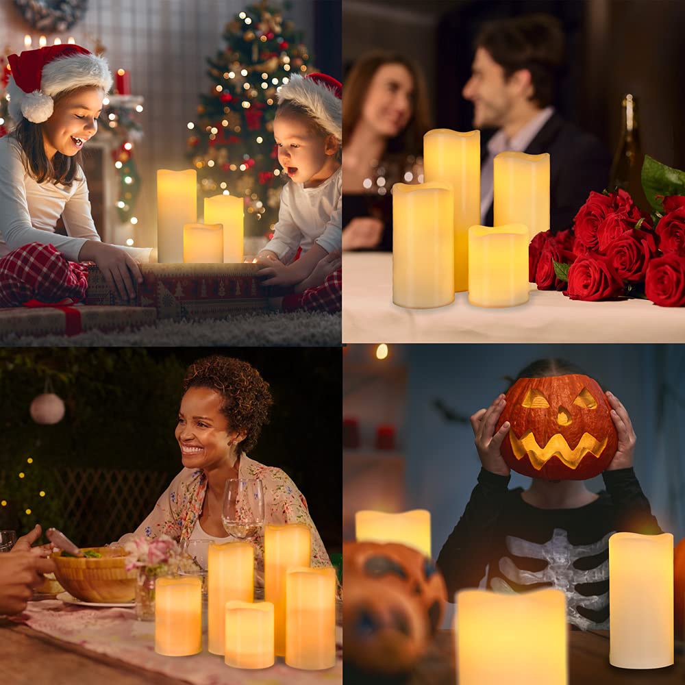 Monzana 10x velas con mando batería 10 modos diferentes y temporizador decoración guirnalda luminosa interior fiestas