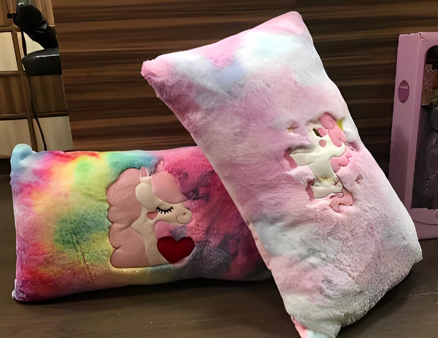 Tickles Colorful Unicorn Design Soft Stuffed Plush Cushion Pillow, Design May Vary (Color: Multicolor Size: 60 cm)