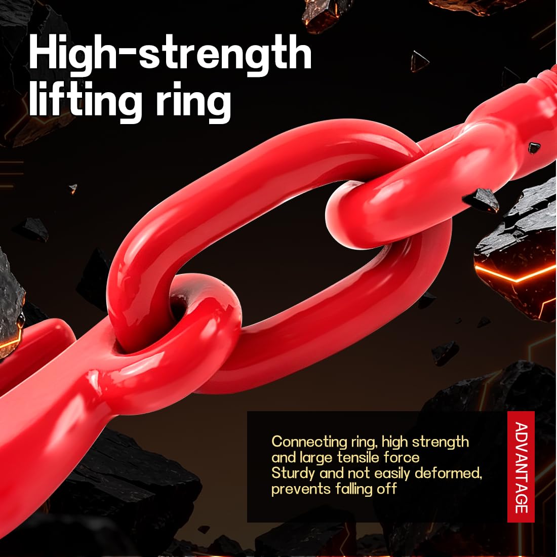 Ratchet Load Binders - 6600 LBS Secure Chain -6